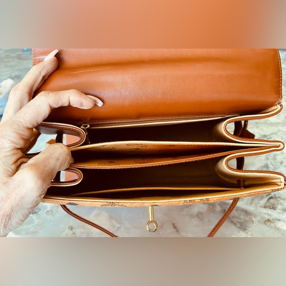 MCM Vinatge Cognac Visetos Monogram Kelly Top Handle Satchel Limited Edition - Picture 10 of 12